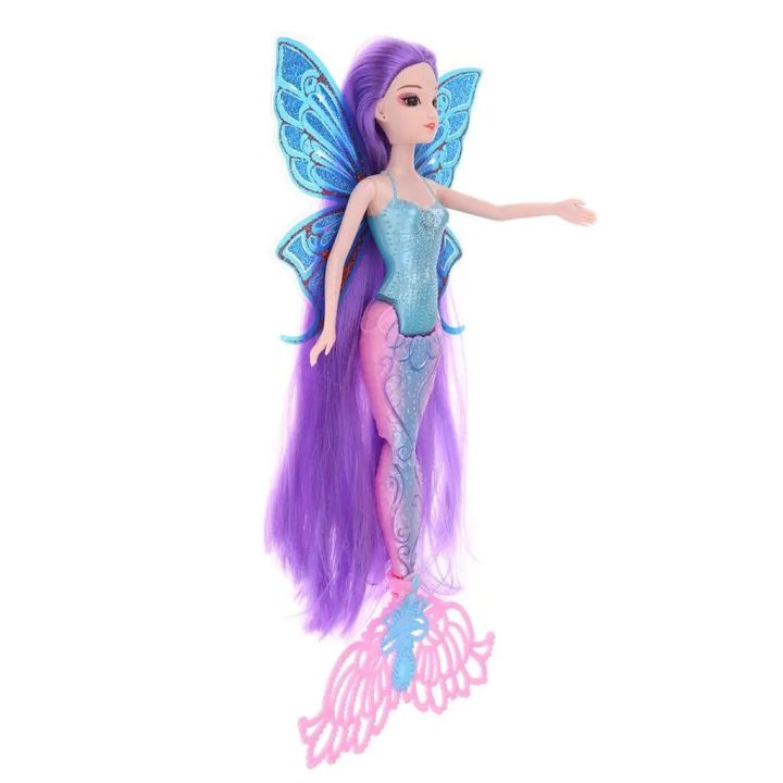 Classic%20Mermaid%20Doll%20Toys%20Figures%20With%20Glittering%20Tail%20Wing%20#C%20-%20Image%205