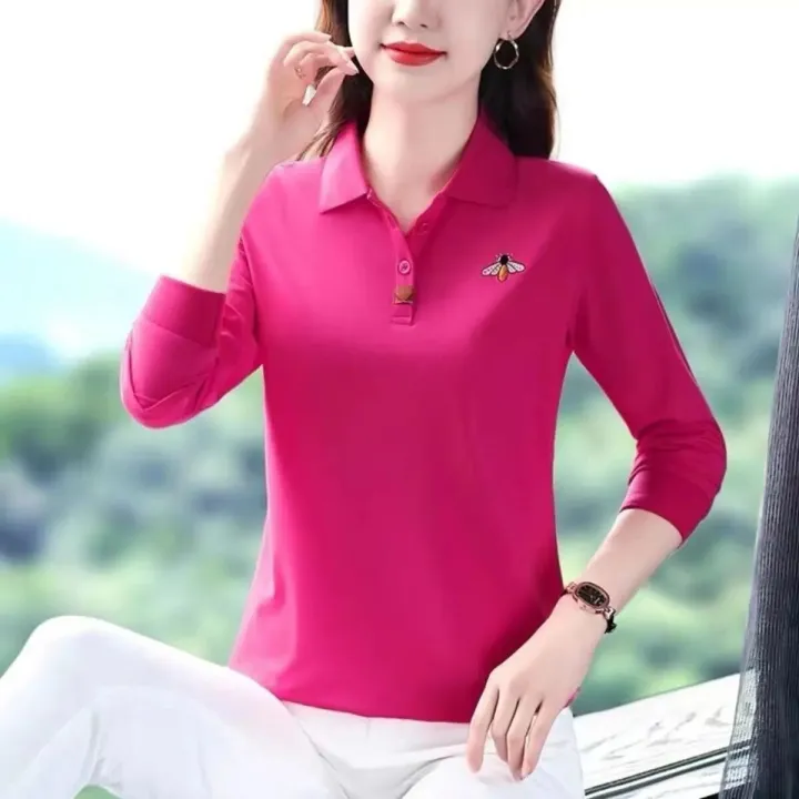 Women's%20Cotton%20Fashion%20Casual%20Polo%20Shirt%20Short-Sleeved%20Lapel%20T-shirt%202021%20New%20Summer%20Loose%20Crop%20Top%20high%20quanlity%20blouse%20women%20-%20Image%204