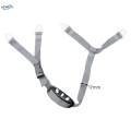 Chin Strap Quick Release Buckle Cupped Hard Hat Chin Strap Attachment Horizontal Hole Gray.