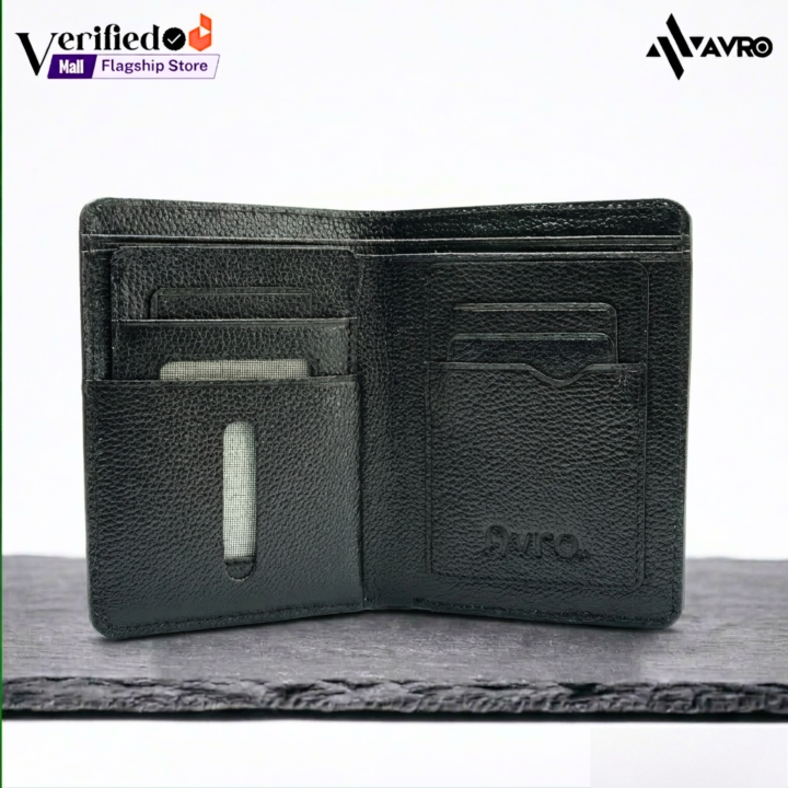 Avro Premium High Quality 100% Cow Leather Wallet For Men Soft Leather Portable Card Pocket Slim Moneybag For Men