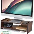 2 Tier Desktop Monitor Stand-Monitor Stand- Wood Monitor Stand-Monitor With Shelf For Laptop- Ergonomic - Computer - Modern - Office- Notebook- Pc - Monitor Stand Shelf 5/18''. 
