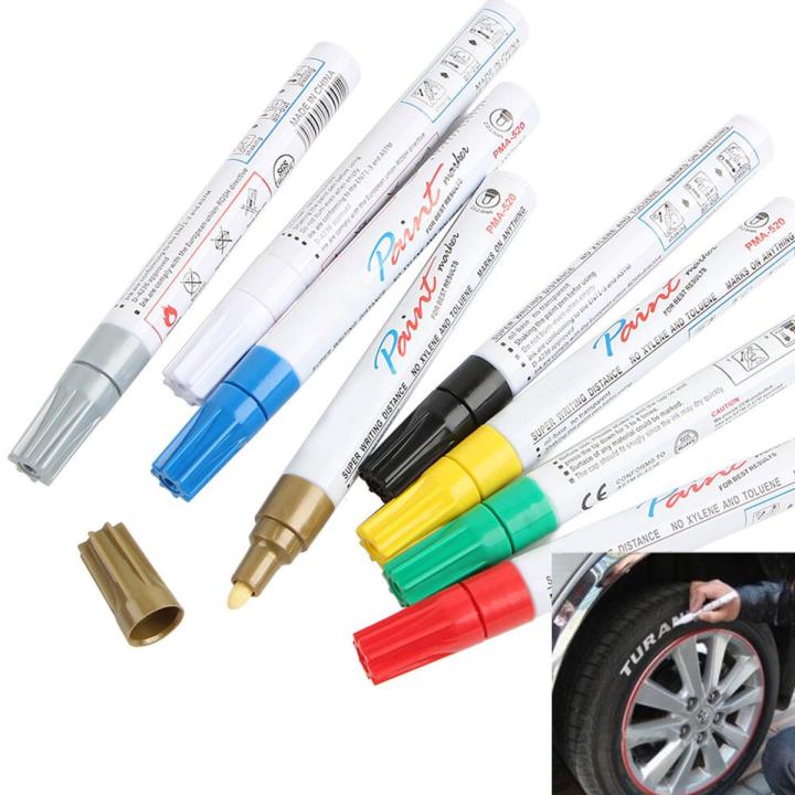 Tire Marker Waterproof Durable White Paint Marker Pen 1 Piece Color