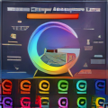 G63  intelligent smart light sound machine  Colorful Ambient Light Wireless Charge Smart Speakers and Alarm Clock. 