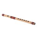 Combo of F Sharp Medium Bamboo Flute and Flute Bag - Natural Bamboo. 