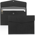 2Pcs Document File Folder, Waterproof Thin PU Leather A4 Envelope Folder Expanding File Organizer Portfolio Storage Case Easy to Use. 