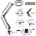 Magnifying Glass with Light and Bracket, for Reading and Repairing.