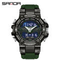 Sanda Men's Watches Sports Military 50 M Waterproof Digital Wrist watch for Male Clock Stop watch Relogio Masculino 3186. 
