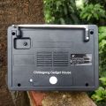 KTF-1647 Bluetooth, AUX, USB, TF Card & FM/AM/SW 8 Band Radio Supported Speaker With Clock & LED Flashlight.