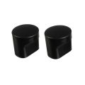 2PCS Partition Door Black Bathroom Handle Partition Handle Knob Plastic. 