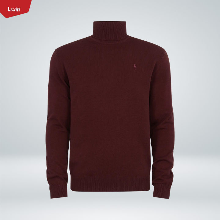 Mens%20Premium%20Cotton%20Turtleneck%20Long%20Sleeve%20Knit%20Sweater%20From%20Levin%20-%20Image%209