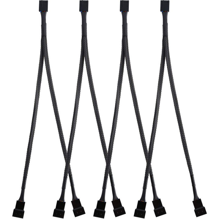 4%20Pack%20PWM%20Fan%20Splitter%20Cable%20Y%20Splitter%20Computer%20PC%20Fan%20Power%20Cable%204%20Pin%201%20to%202%20Converter,%20Black%20Sleeved%20Braided%20-%20Image%202