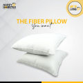 Fiber Head Pillow, Cotton Fabric, White (18"x24"), 1 Pcs.