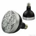 Led Par24 45W Spotlight Par 24 Bulb White Colour Light E27 Indooor High Power Lamp Black White Body - Dim Light. 