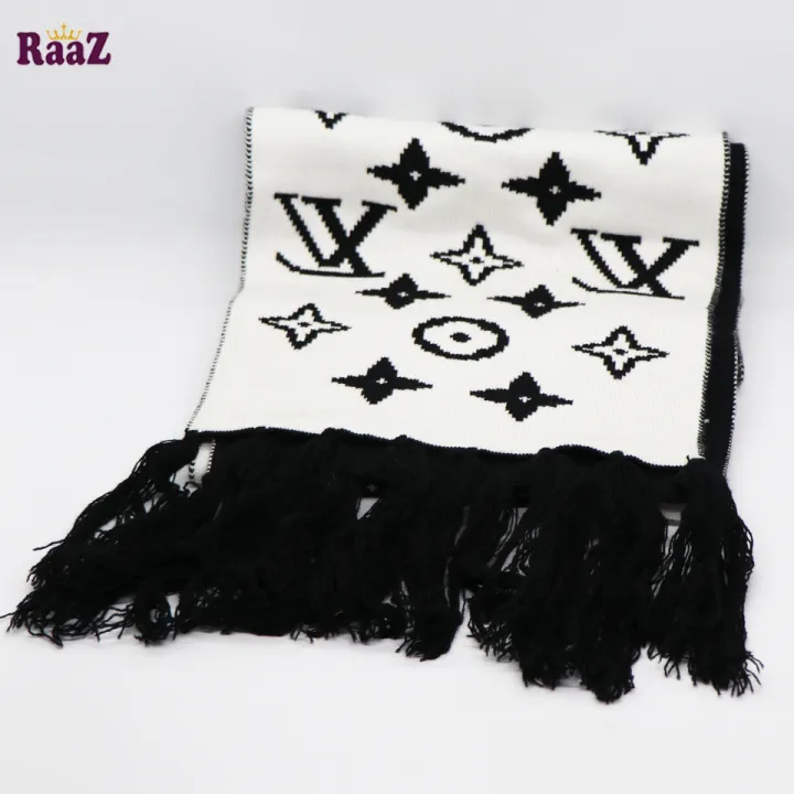 Black%20And%20White%20Woolen%20Scarf,%20Soft%20Muffler%20Stylish%20Fashion%20Scarf%20For%20Men%20And%20Women%20-%20Image%204