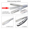 Professional Manual Shaver Straight Edge Stainless Steel Barber Razor Men Folding Shaving Shave Beard Cutter with Blade. 