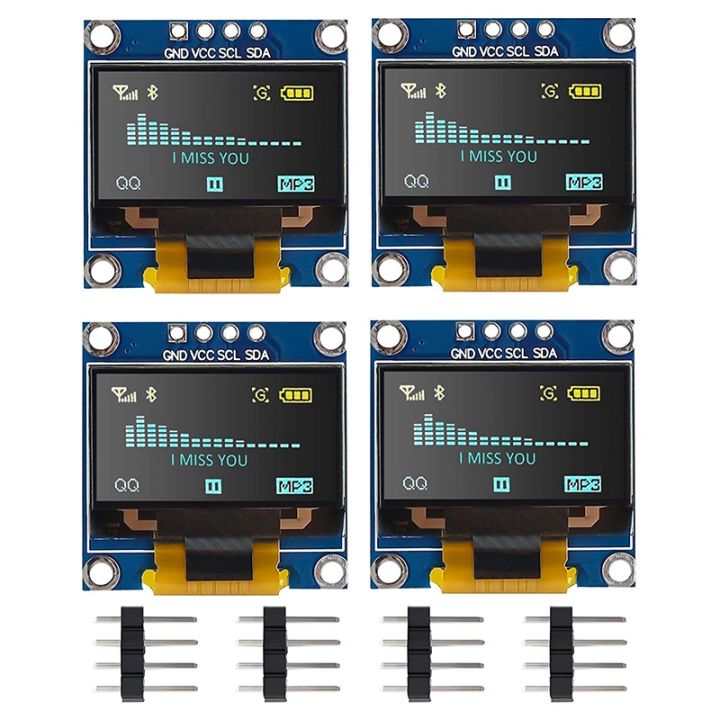 4Pcs OLED Display Module I2C IIC 128x64 0.96 Inch Display Module ...