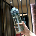 Transparent Plastic Water Bottle Bpa-Free Plastic Leakproof Portable Sport Tea Coffee Cup Lightweight Portable Kitchen Tools for Outdoor Activities Gym And Fitness Office And Work School And Studying.