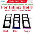 For Infinix Hot 8 (X650C X650B X650D) Sim Tray Micro SD Card Slot with Sim Ejector Pin Replacement Part.