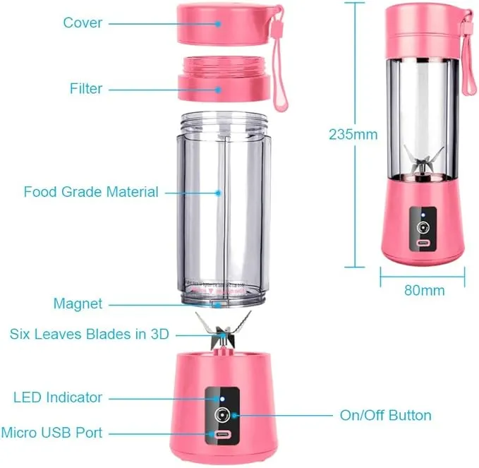 Portable%20Blender,%20YKSINX%20Smoothie%20Juicer%20Cup,%20Personal%20Mini%20Blender%20for%20Shakes%20and%20Smoothies,%20Six%20Blades%20in%203D,%2013oz%202000mAh%20Powerful%20USB%20Rechargeable%20Home%20Travel%20Handheld%20Fruit%20Juicer%20(Pink)%20-%20Image%204