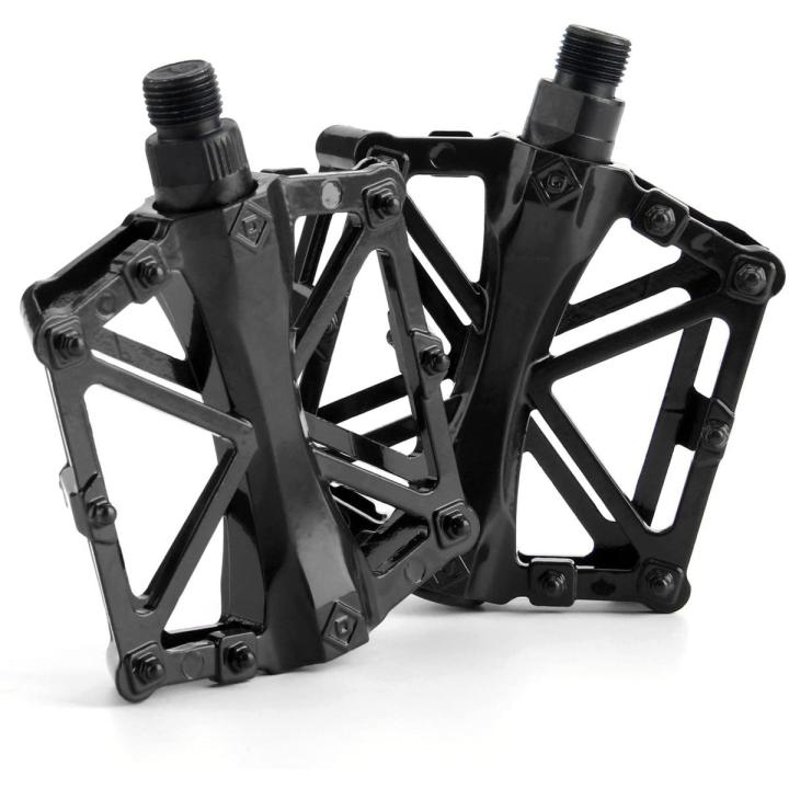 Bicycle Aluminium Alloy Pedals Flat Platform For Cycling Mountain MTB BMX Bike Bicycle Bearing 9 16 Inch Left Right Black Bicycle Accessories Daraz .bd