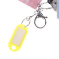 Plastic Custom Split Ring ID Key Tags Key Chains Numbered Name Luggage Tags*10. 