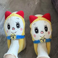 Doraemon Winter Cartoon Cotton Slippers Cute Stitch Plush Slides Home Flat Flip Flops Warm Floor Slippers Cute Soft Women Shoes.