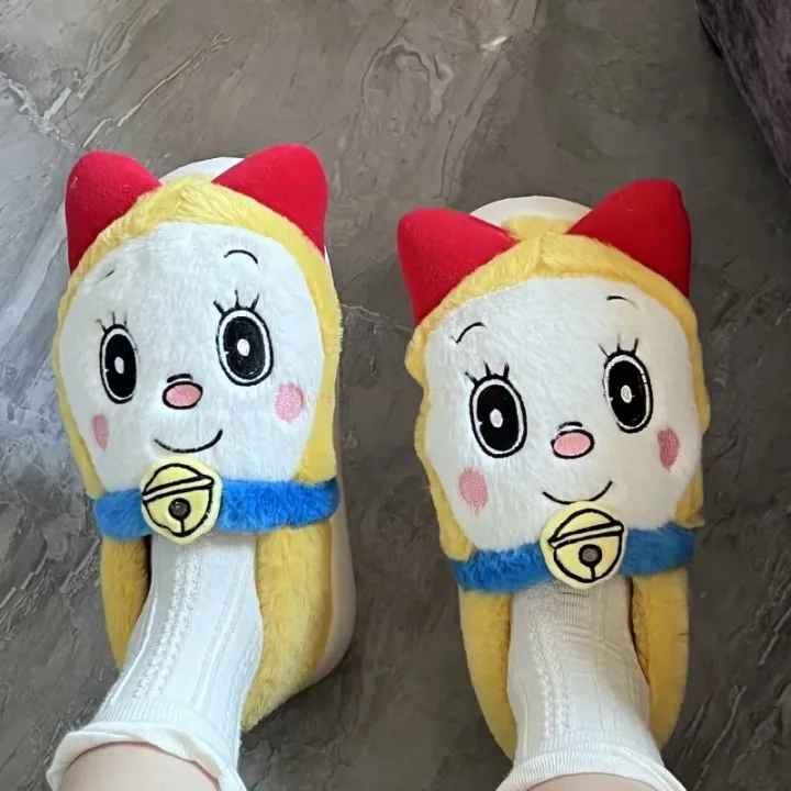 Doraemon%20Winter%20Cartoon%20Cotton%20Slippers%20Cute%20Stitch%20Plush%20Slides%20Home%20Flat%20Flip%20Flops%20Warm%20Floor%20Slippers%20Cute%20Soft%20Women%20Shoes%20-%20Image%205