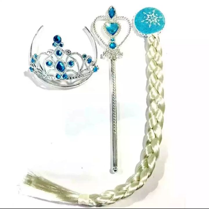 Kids Elsa crown set/Frozen Elsa Princess Anna Magic Wand, Rhinestone Tiara, Hair Crown Girl Set