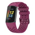 Solid Color Breathable Sports Silicone Watch Band For Fitbit Charge 6.
