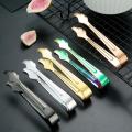 Stainless Steel Ice Cube Clip Sugar Tong Bar Ice-Cube Picker Clamp Coffee Tea Food Serving Tool BBQ Clips Kitchen Accessories.