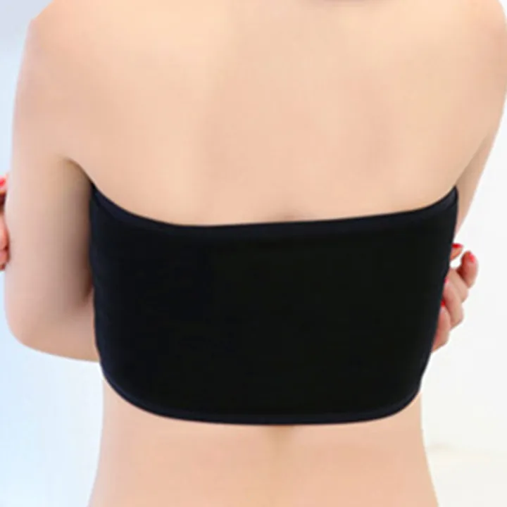 Women%20Strapless%20Bras%20High%20Stretch%20Bandeau%20Bra%20Breathable%20Solid%20Color%20Seamless%20Crop%20S%20Camisole%20Comfy%20Soft%20Underwear%20-%20Image%203