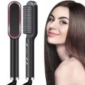 Professional Electric Hair Straightener Brush Heated Comb Straight & Curly Styling Tool.