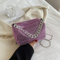 Fashion Glitter Rhinestone Evening Bag Women Trend Luxury Shiny Handbag Female Nightclub Carnival Party Crossbody Underarm Bag.