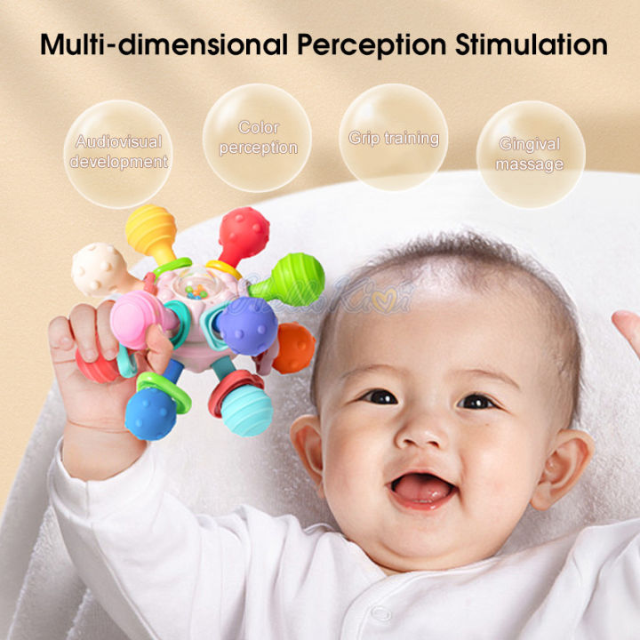 HelloKimi%20Baby%20Toy%20Early%20Childhood%20Education%20Baby%20Teether%20Manhattan%20Hand%20Ball%20Grip%20Training%20Rattle%20Baby%20Rattle%20Manhattan%20Ball%20Newborn%20Baby%20Rattling%20Tooth%20Baby%20Toys%20Busy%20Toy%20Sensory%20Baby%20Teething%20Fun%20-%20Image%202