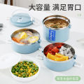 Grade Deepening Large Capacity Lunch Box Student Female Office Lunch Box Insulation Barrel Multi-Layer Insulated Lunch Box with Lid. 