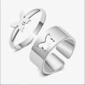 Butterfly Unique and Stylish King and Queen Couple Ring Set- 2Pcs.