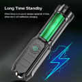 Outtobe Flashlight Powerful light Bright Led light Outdoor Focusing Torchlight Portable Home Emergency Lamp Built-in Battery USB Rechargeable Torchlight Zoom-able focus Light T6 Penlight. 