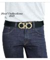 Ferragamo High Quality Men's Black Belt Leather Male Strap Pin Buckle Casual Belt.