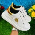 Running Sports Sneakers White Color Shoes Casual Lace-Up Winter and Summer Men's Shoes - White Shoes.