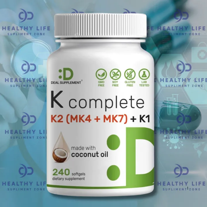 DEAL SUPPLEMENT Premium Vitamin K Complete - High Potency Vitamin K2 ...