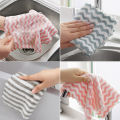 （New）MXGOOD Non-tick Dih Towel Thickened Wiping Rag Cleaning Cloth Tableware Kitchen Tool triped Flower Microfiber uper Aborbent Houehold Wah Cloth/Multicolor. 