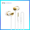 E18 wired headset in-ear cell phone line control with microphone call 3.5mm tuning universal earbuds.