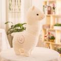 Llama Alpaca Plush Toy Doll Kawaii Fluffy Cushion Decor Stuffed White 28cm. 