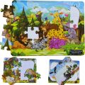 24 Piece Kids Jigsaw Puzzle Animal Set 8 x 10.8 Inch - Puzzle Toy For Kids. 