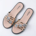 Slippers Women's 2024 New Wear Summer Semi-Slippers Fashion Flower Beach Shoes Sandals Flat Casual Flip-Flops.