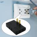 3 Way Outlet Extender Portable 2 Prong Swivel Plug Outlet for Home Household. 