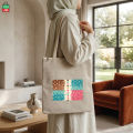 Tag Lifestyle Eco Friendly Fashionable Jute Tote Bag Shopping Bag/College/University Bag, Tote Bag, Jute Bag with Zipper.