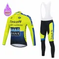 2022 Saxo Bank Tinkoff Winter Fleece Cycling Jersey Set Keep Warm Bike Clothing Mountian Bicycle Clothes Ropa Maillot Ciclismo. 