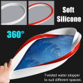 Spare parts 60CM-2M Silicone Flexible Strip Bathroom Kitchen Sink Water Stopper Barrier Retaining Strip.