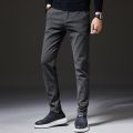 Brand Clothing Winter Fleece Warm Thick Pants Men Business Fashion Stretch Velvet Black Gray Blue Casual Trousers Plus Size 38.